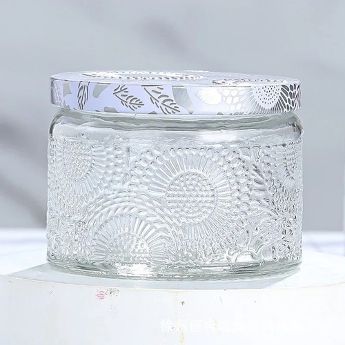 100 empty glass candle jar - ml,