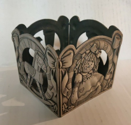 Pewter metal candle sleeve - metal,