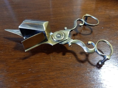 Antique victorian brass candle - brass,