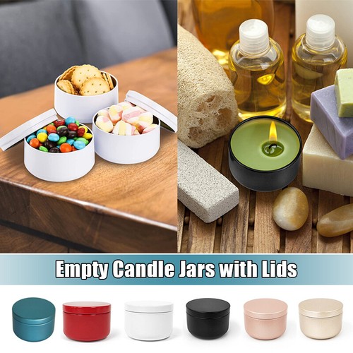 10pc candle making - candle, tins