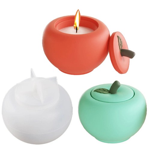 Apple candle jar silicone - jar, mold