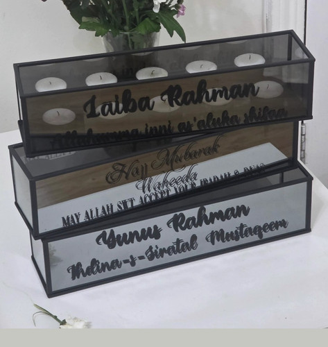 Large rectangular black glass - large,