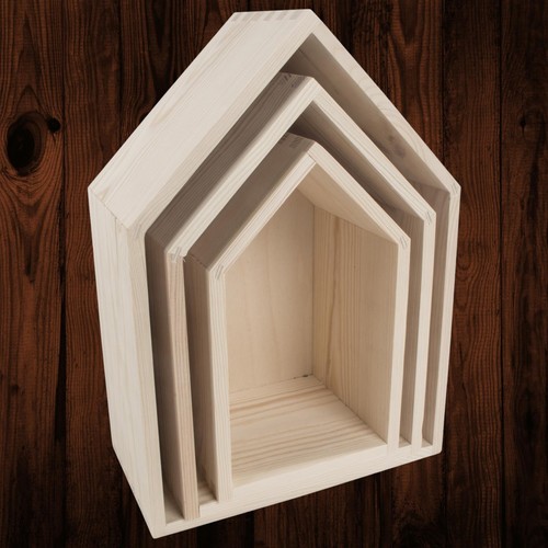 Wooden house shape - shape, shadow