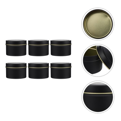 6pcs candle jars with - 6pcs, lid