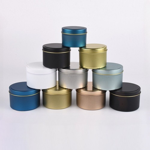 Round candle can tin - can, box