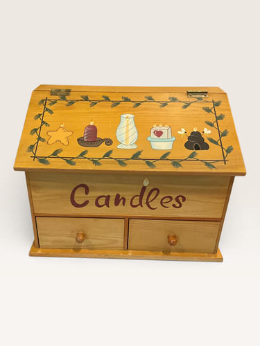Wooden candle storage - box, 2