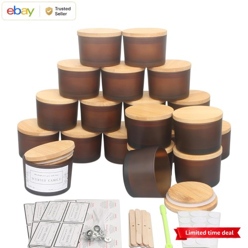 Pack glass candle jars - candle,