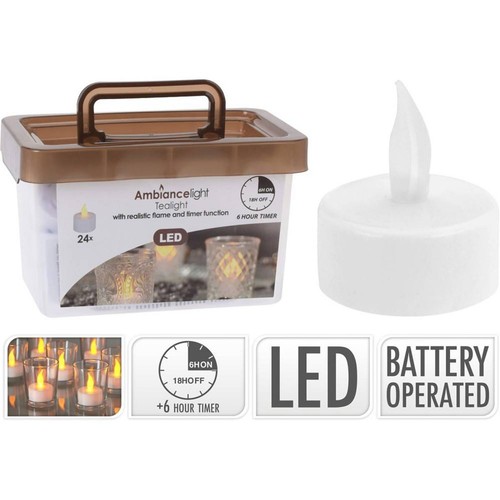 Led tealights with storage - 24,