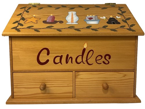 Country folk art wooden - folk-art, candle