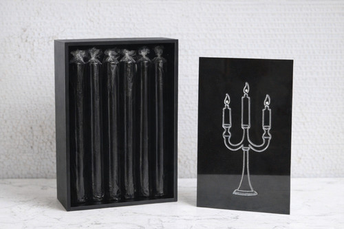 Black candles with - 12,