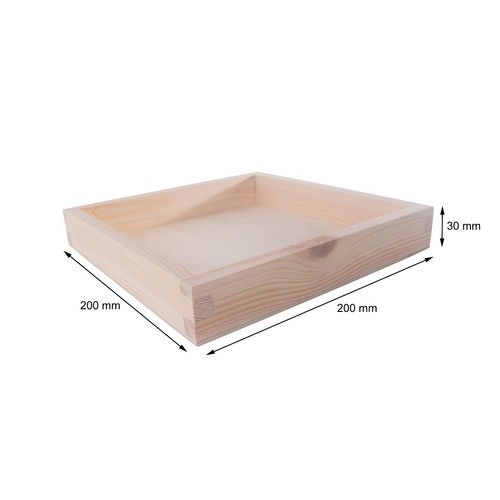 Wooden storage box square - storage,